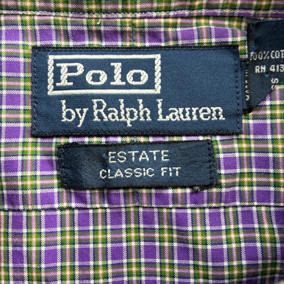 Polo By Ralph Lauren Estate Classic Fit Dress Shirt Men's Size 18 XXL Multicolor - Picture 3 of 16
